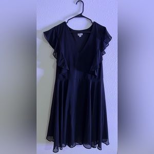 Black Flutter Sleeve Dress - CoEdition